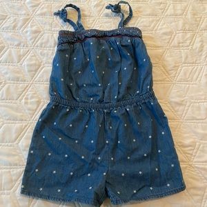 Denim shorts romper